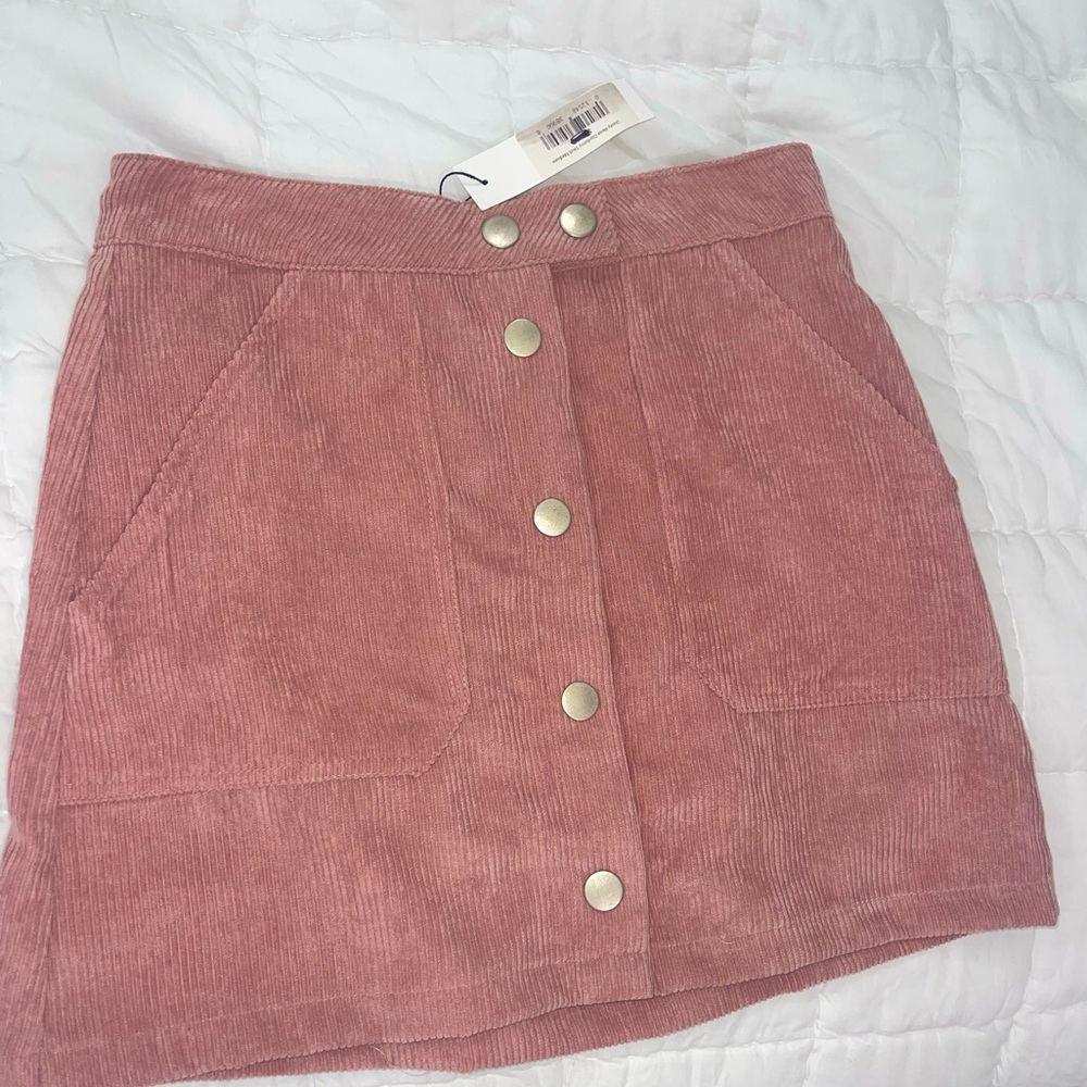 Everly Dusty Rose Corduroy Skirt Medium